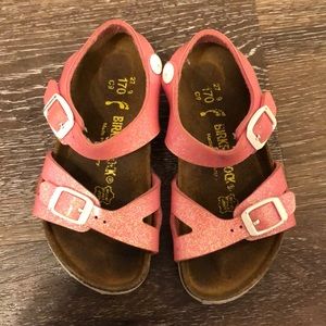 Pink glitter Birkenstocks